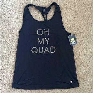 Oh My Quad Black Sports Tank